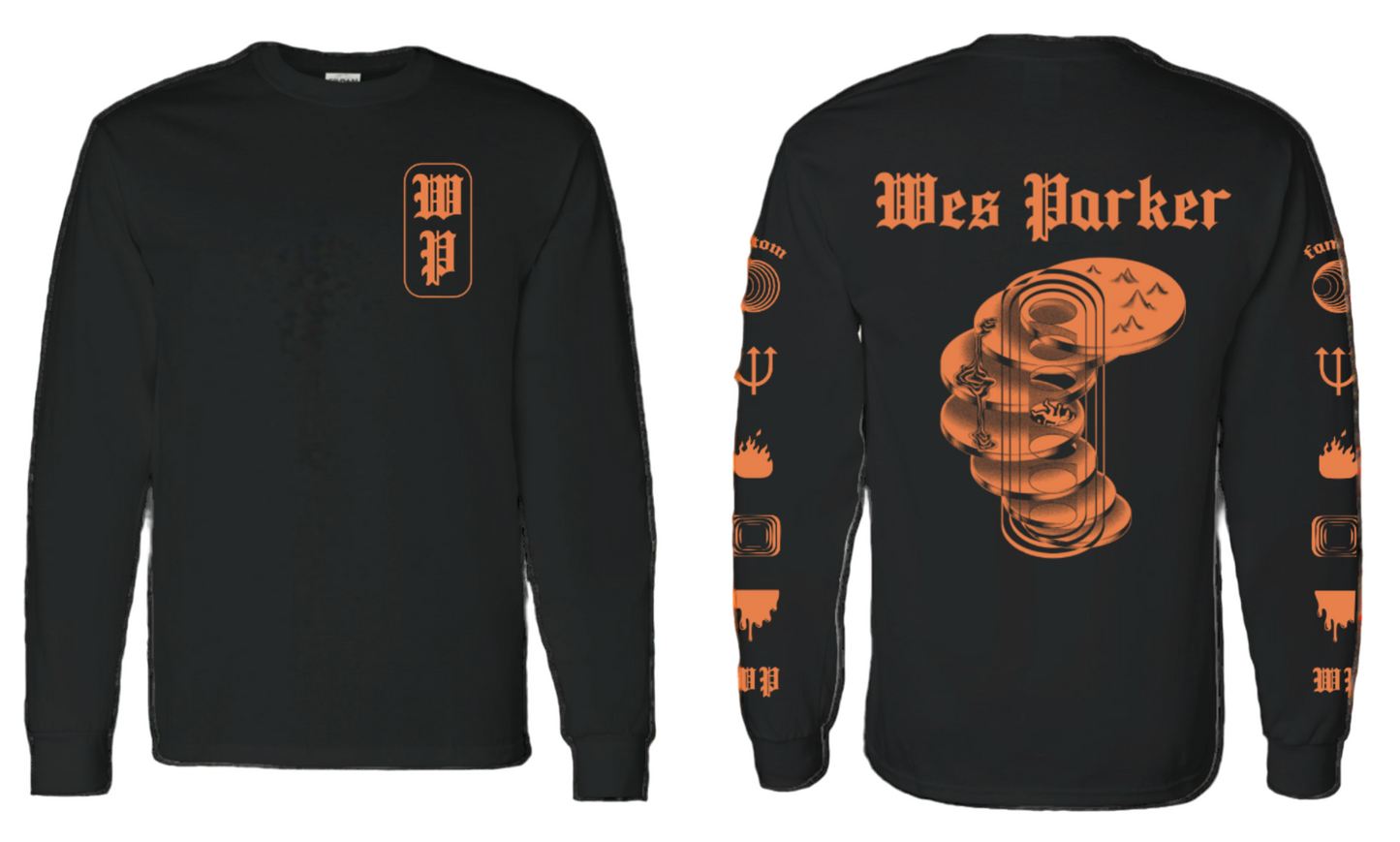 Long Sleeve fantom Tee - black